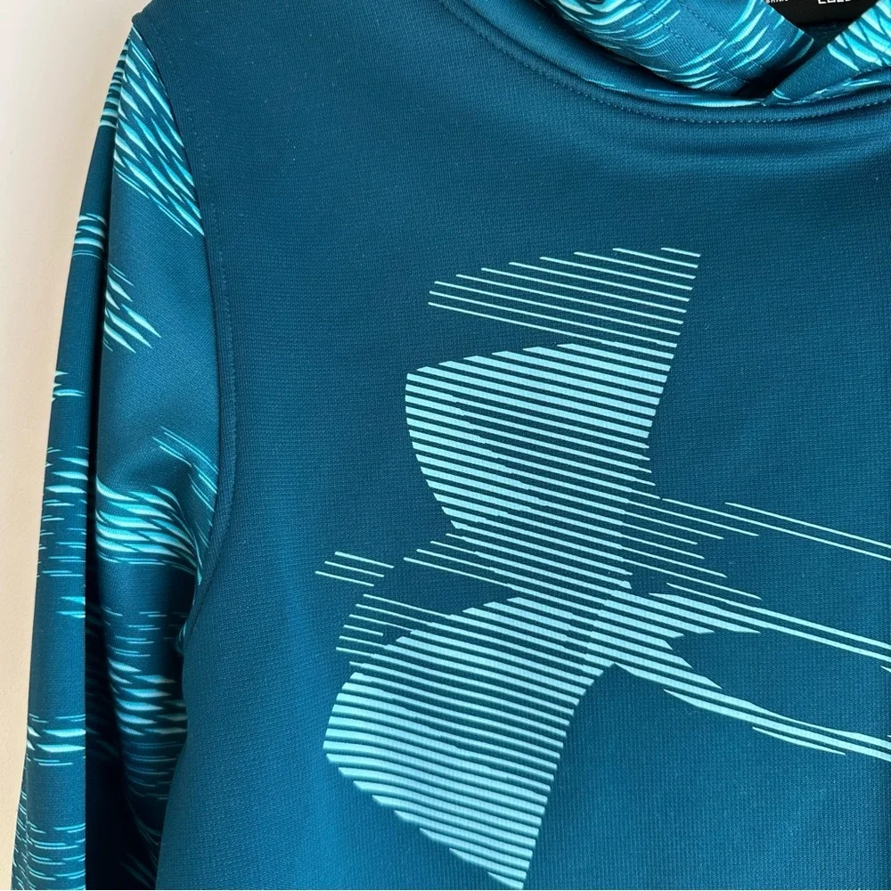Under Armour Kids Hoodie Sweatshirt Size M Turquoise Blue - Picture 4 of 16